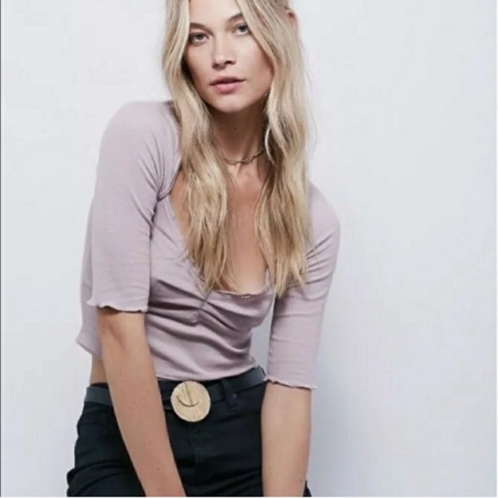 Free People Intimately Sweetheart ribbed crop top